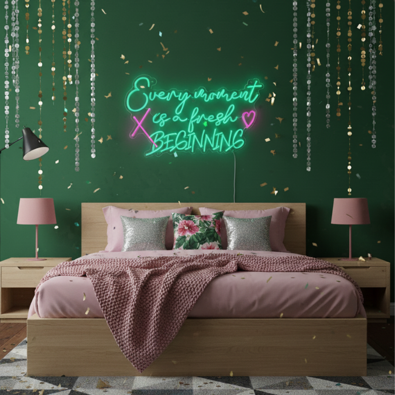 Every Moment is a Fresh Beginning Neon Sign Motivational décor by Neon.Shop 