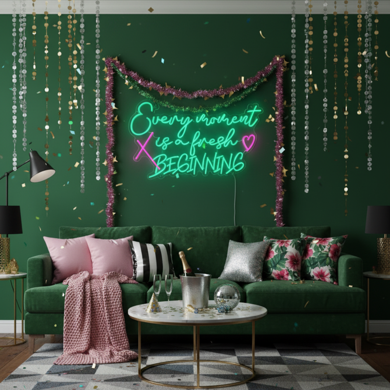 Every Moment is a Fresh Beginning Neon Sign Motivational décor by Neon.Shop 