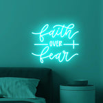 Faith Over Fear LED neon sign for office décor by Neon.Shop