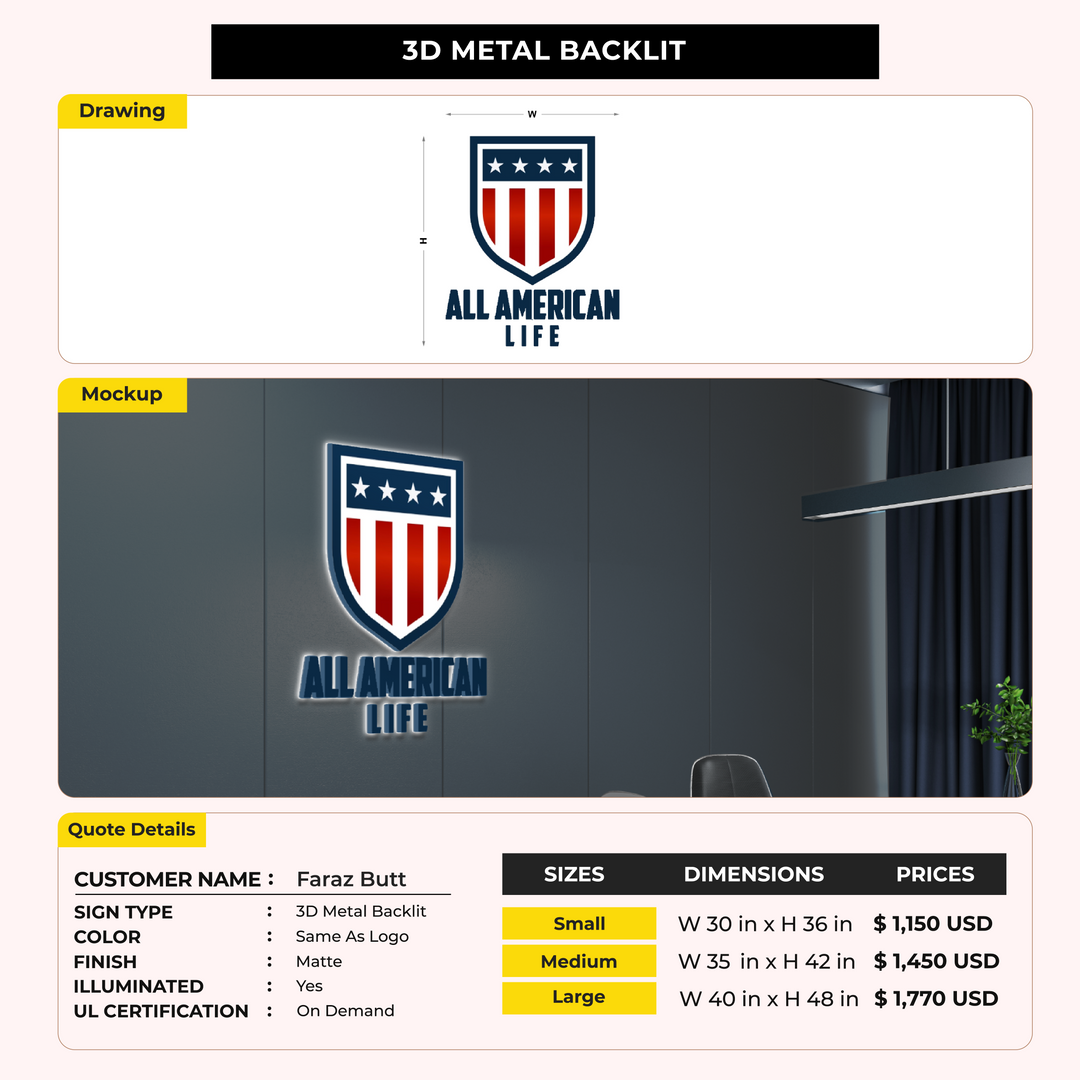 Custom signs for Faraz Butt