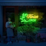 Florist Open business neon sign by Neon.Shop for shops and garden centers
