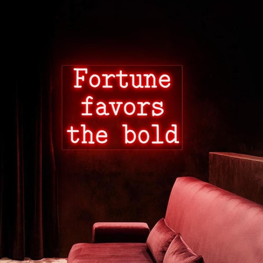 Fortune Favors the Bold neon sign Motivational LED neon wall décor by Neon.Shop
