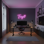 Freya Name LED Neon Sign in customizable LED tubing, personalized wall-mounted name light décor by Neon.Shop for bedrooms, events, and gifts.