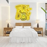 Friday UV Art LED Neon Sign with bright UV art glow, fun and energetic LED wall décor by Neon.Shop