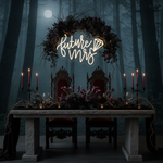 Future Mrs wedding LED neon sign glowing on bridal shower backdrop – Neon.Shop