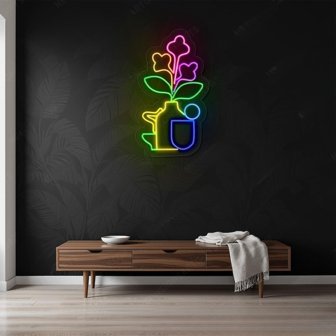 Garden Watering Can Neon Sign for Home by Neon.Shop - Garden-themed LED neon wall décor