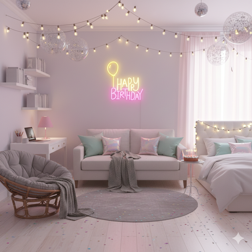 Happy Birthday Neon Sign