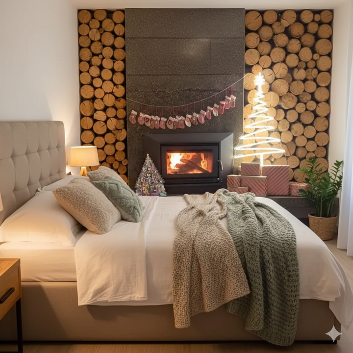 Large Modern Tree Merry Christmas Neon Sign