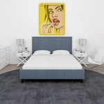 Girl Facial Expression UV Art LED Neon Sign in golden colour and a girl by manhattanneons.com