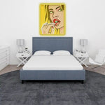 Girl facial expression UV art LED neon sign glowing wall décor by Neon.Shop