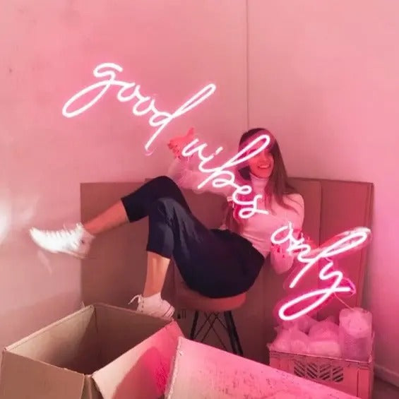 Good Vibes Only Neon Sign | Light Up Your Space With Positivity