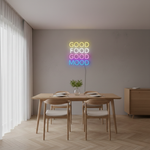Good Food Good Mood LED neon sign by Neon.Shop glowing in a kitchen or dining area as fun, inspirational neon wall décor