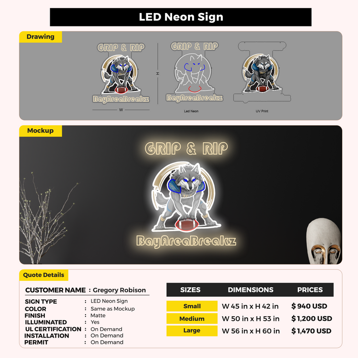 Custom Signs For Gregory Robison