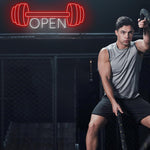 Gym Open LED Neon Sign by Neon.Shop enhancing visibility and style for fitness centers
