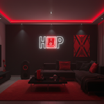 HIPHOP UV Art LED Neon Sign glowing with vibrant UV art, urban music-themed LED wall décor by Neon.Shop