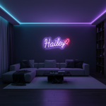 Hailey Name LED Neon Sign in customizable LED tubing, personalized wall-mounted name light décor by Neon.Shop for bedrooms, events, and gifts