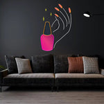 Hand Care UV Art LED Neon Sign with vibrant UV art glow, stylish LED wall décor promoting wellness by Neon.Shop