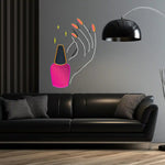 Hand Care UV Art LED Neon Sign with vibrant UV art glow, stylish LED wall décor promoting wellness by Neon.Shop