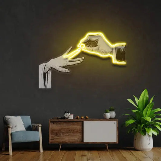 Hands and Ring UV Light | Neon Artistry & Installation Set