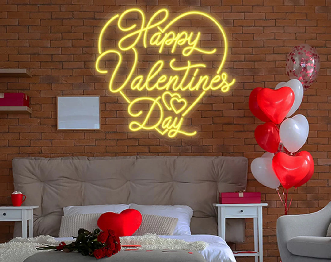 Happy Valentine's Day Neon Sign by manhattanneons.com – Light up your celebration with this festive neon sign.