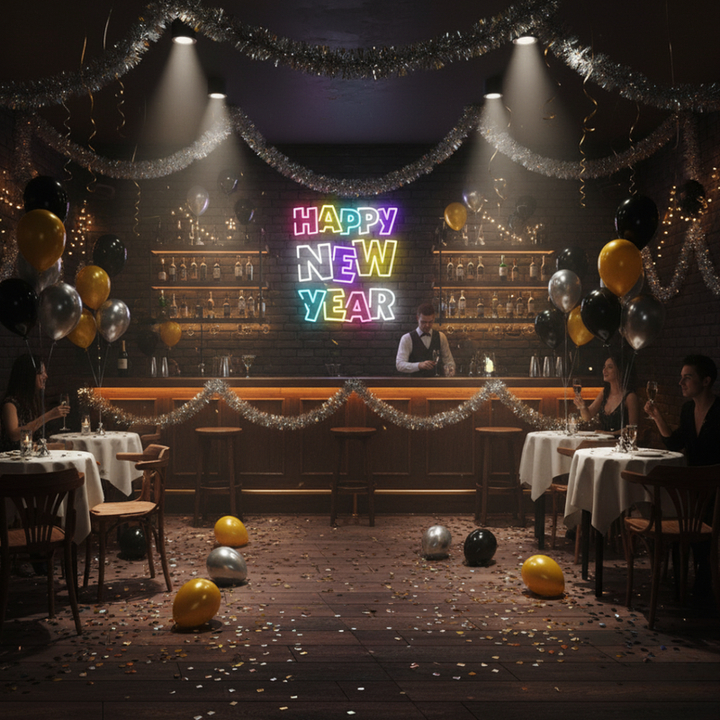 Happy New Year Multicolor Neon sign