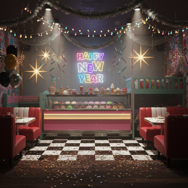 Happy New Year Multicolor Neon sign