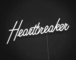 Heartbreaker Valentine’s Day LED neon sign glowing in bold romantic tones, ideal for bedroom décor, Valentine’s gifts, bars, cafés, and edgy love-themed displays by Neon.Shop.