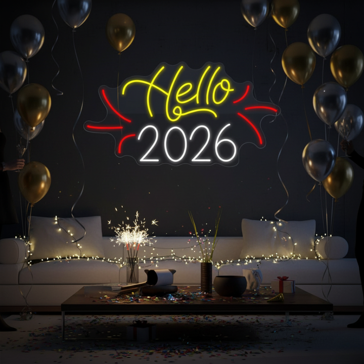 Hello 2026 LED Neon sign
