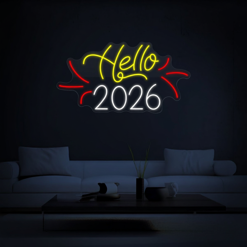 Hello 2026 LED Neon sign
