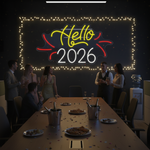 Hello 2026 LED Neon Sign by Neon.Shop glowing bright for New Year décor