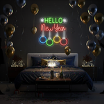 Hello New Year Neon Sign for home and party décor by Neon.Shop