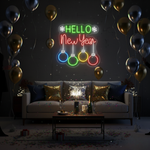 Hello New Year Neon Sign for home and party décor by Neon.Shop