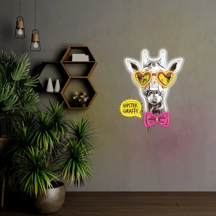 Hipster UV Light | Durable LED Neon Art for Your Space