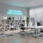 Hold The Vision, Trust The Process neon sign glowing in vibrant LED colors by Neon.Shop