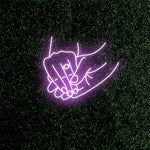 Holding Hands with Ring wedding LED neon sign wall décor – Neon.Shop