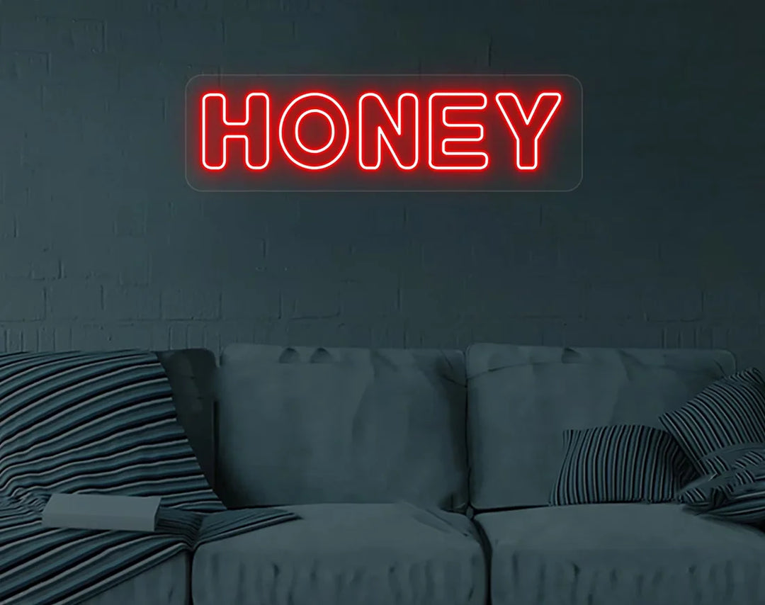 Honey Valentine's Day Neon Sign by manhattanneons.com – Sweeten your space with this charming neon sign.