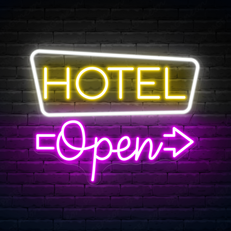Hotel Open neon sign by Neon.Shop for hotels, motels, and inns