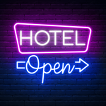 Hotel Open neon sign by Neon.Shop for hotels, motels, and inns