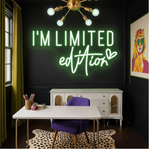 I Am Limited Edition LED neon sign by Neon.Shop glowing on a wall as bold and inspirational neon décor