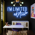 I Am Limited Edition LED neon sign by Neon.Shop glowing on a wall as bold and inspirational neon décor