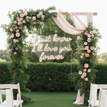 I Just Know I’ll Love You Forever wedding LED neon sign glowing on backdrop – Neon.Shop
