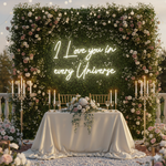 But First Bubbles wedding LED neon sign glowing on reception backdrop – Neon.Shop