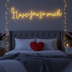 I Love You So Much Valentine’s Day LED neon sign glowing with romantic light by Neon.Shop