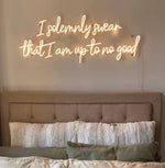 I Solemnly Swear That I Am Up to No Good neon sign glowing in bright LED colors by Neon.Shop