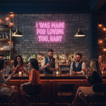 I Was Made For Loving You baby Valentine's Day Neon Sign by Neon.Shop – A romantic and glowing declaration of love.