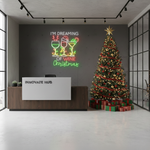 I’m Dreaming of a Wine Merry Christmas LED neon sign glowing in festive colors by Neon.Shop.