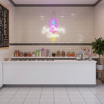 Ice Cream Open shop neon sign by Neon.Shop with vibrant glowing LED lights