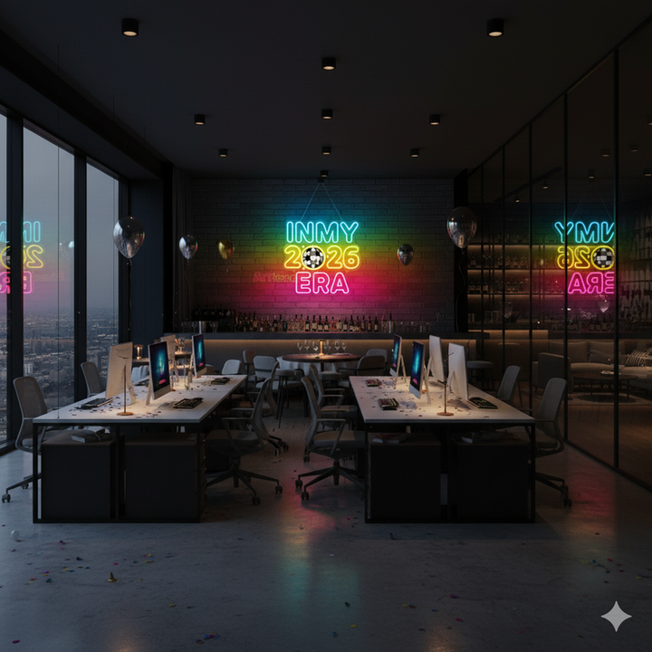 In My 2026 Era LED neon sign in a trendy pink sans-serif font, mounted on a wall by Neon.Shop.