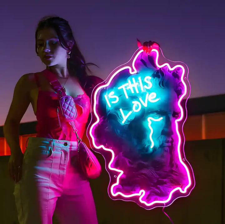 IS THIS LOVE UV ART LED NEON SIGN