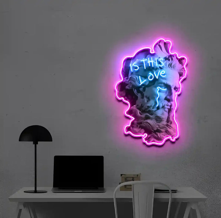 IS THIS LOVE UV ART LED NEON SIGN